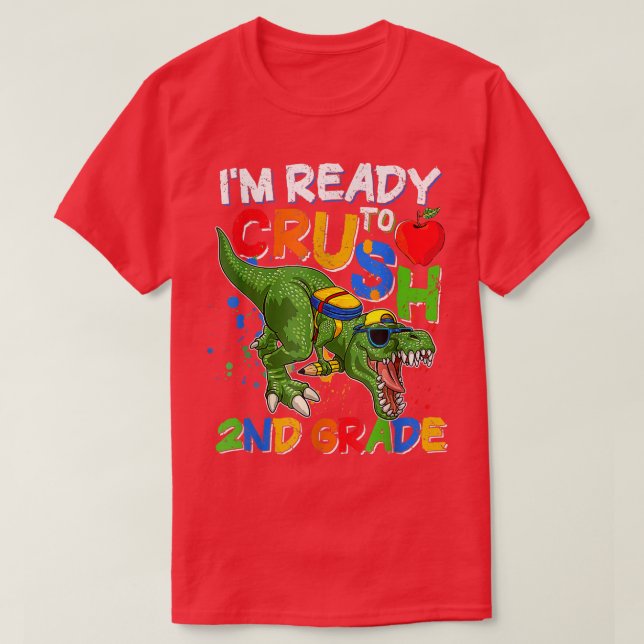 Ich bin bereit, den zweiten Schulabschluss zurück  T-Shirt (Design vorne)