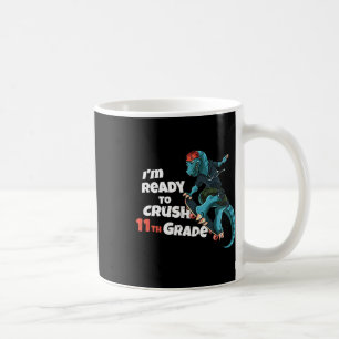Ich bin bereit, die 11. Klasse Dinosaurier Skatebo Kaffeetasse