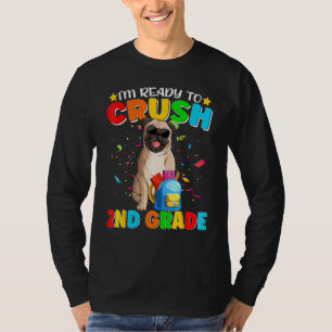 Ich bin bereit, die 2. Klasse Pug-Hund zurück zur  T-Shirt