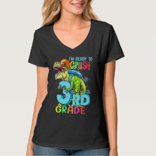 Ich bin bereit, die 3. Klasse T Rex Dinosaur Happy T-Shirt