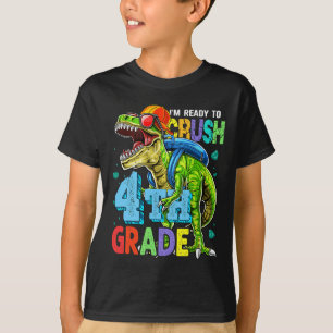 Ich bin bereit, die 4. Klasse Dinosaurier Byck To T-Shirt