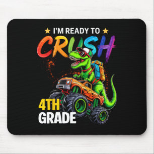 Ich bin bereit, die 4. Klasse Monster Truck Dinosa Mousepad