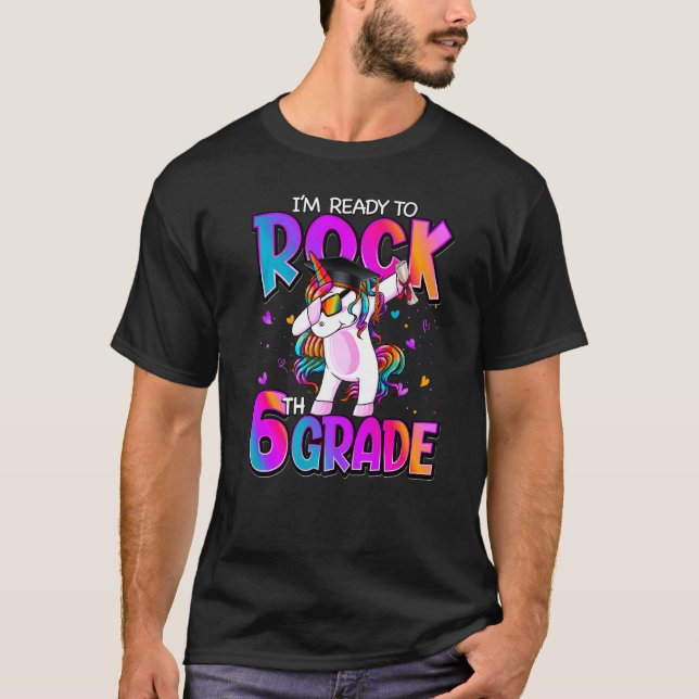 Ich bin bereit, die 6. Klasse des Einhorns zurück  T-Shirt (Vorderseite)