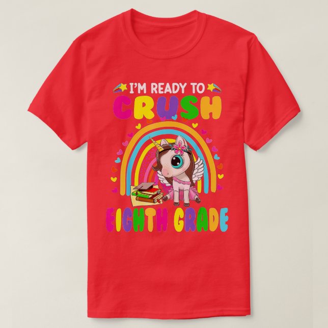 Ich bin bereit, die Achte Klasse zurück in die Sch T-Shirt (Design vorne)