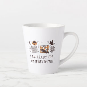 Ich bin bereit, die Blätter fallen zu lassen! Milchtasse