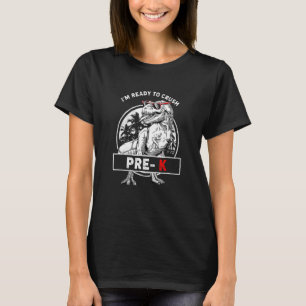 Ich bin bereit, die Dinosaurier-Jungs im Vorschula T-Shirt