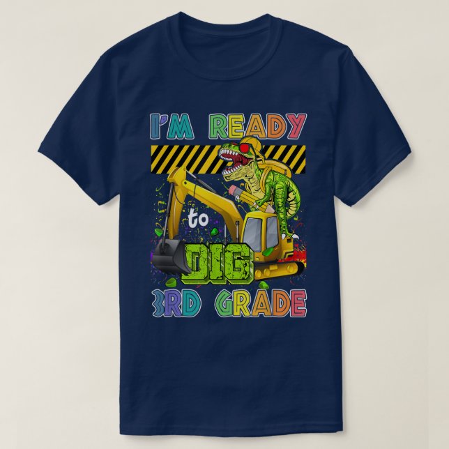 Ich bin bereit, die dritte Klasse zurück zur Schul T-Shirt (Design vorne)