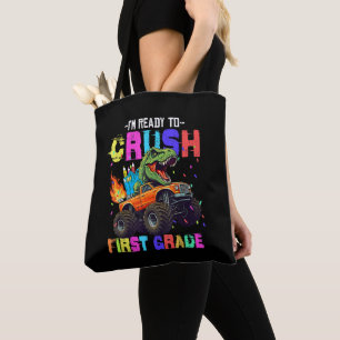 Ich bin bereit, die erste Klasse Dinosaurier-LKW z Tasche