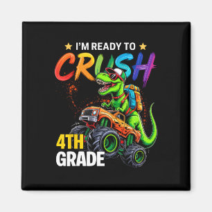Ich bin bereit, die Monstertruck-Dinos der 4. Klas Magnet