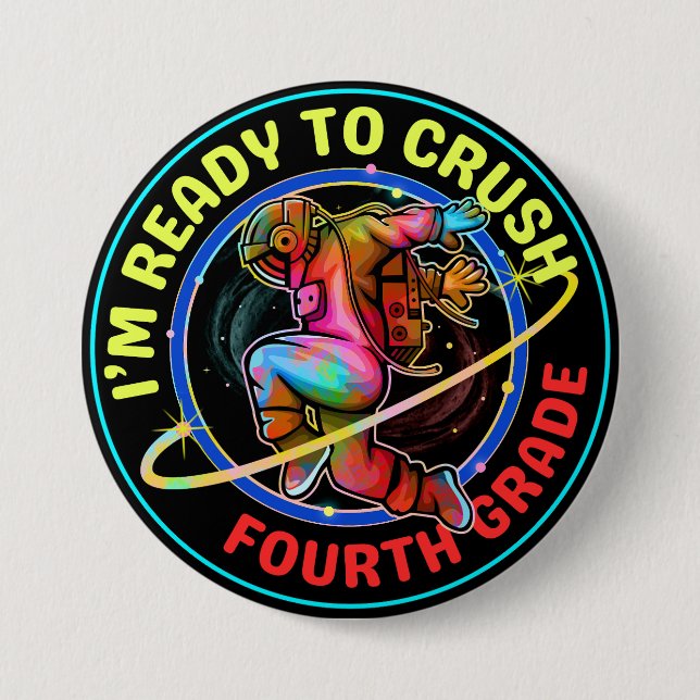 Ich bin bereit, die vierte Klasse zu meistern Button (Vorderseite)