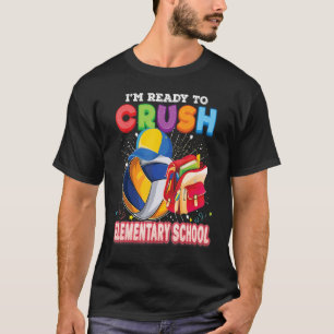 Ich bin bereit, die Volleyball-Ba der Grundschule  T-Shirt