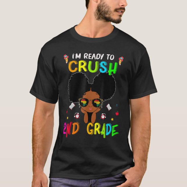 Ich bin bereit, die zweite Klasse Kid kleine Miss  T-Shirt (Vorderseite)