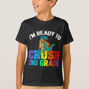 Ich bin bereit, die zweite Klasse T Rex Dinosaurie T-Shirt