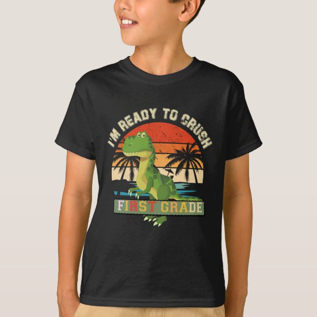 Ich bin bereit, Dinosaurier der ersten Klasse zu z T-Shirt (Vorderseite)