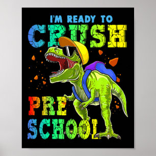 Ich bin bereit, Dinosaurier in der Vorschule zu ze Poster