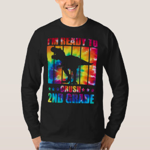 Ich bin bereit, Dinosaurier-Rex-Gefärbte Krawatte T-Shirt