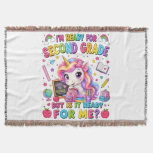 Ich bin bereit für das zweite Schuljahr Einhorn er Decke