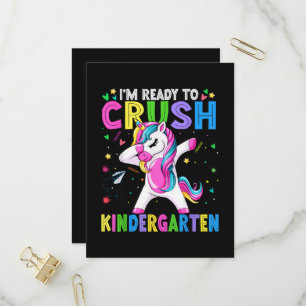 Ich bin bereit für den Kindergarten Zurück zur Sch Einladungspostkarte