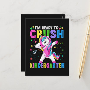 Ich bin bereit für den Kindergarten Zurück zur Sch Feiertagspostkarte