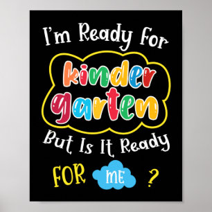 Ich bin bereit für den Kindergaten Poster