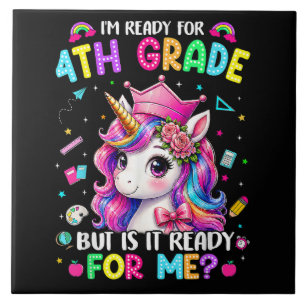 Ich bin bereit für die 4. Klasse Einhorn Erster Sc Fliese