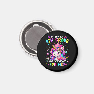 Ich bin bereit für die 4. Klasse Einhorn Erster Sc Magnet