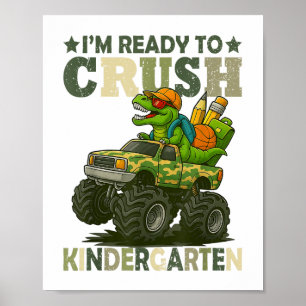 Ich bin bereit Kindergarten T Rex Dinosaurier Mons Poster