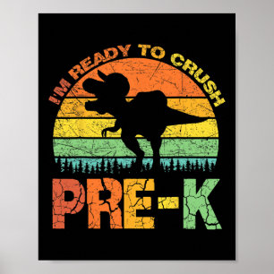 Ich bin bereit, Pre K T Rex Dinosaurier wieder zu  Poster