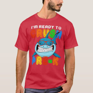Ich bin bereit, Prek Funny Shark Sonnenbrillen Jun T-Shirt