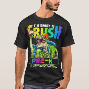 Ich bin bereit, PreK T Re Dino Holding Bleistift z T-Shirt