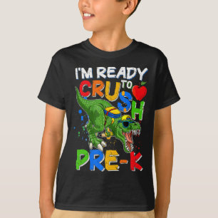 Ich bin bereit, PreK T Rex Dino Holding Bleistift T-Shirt