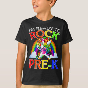 Ich bin bereit, vor dem K Einhorn Regenbogen zu ro T-Shirt