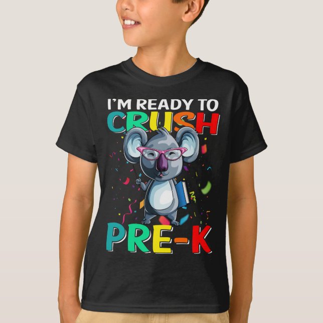 Ich bin bereit, vorkahle Koala wieder zur Schule z T-Shirt (Vorderseite)