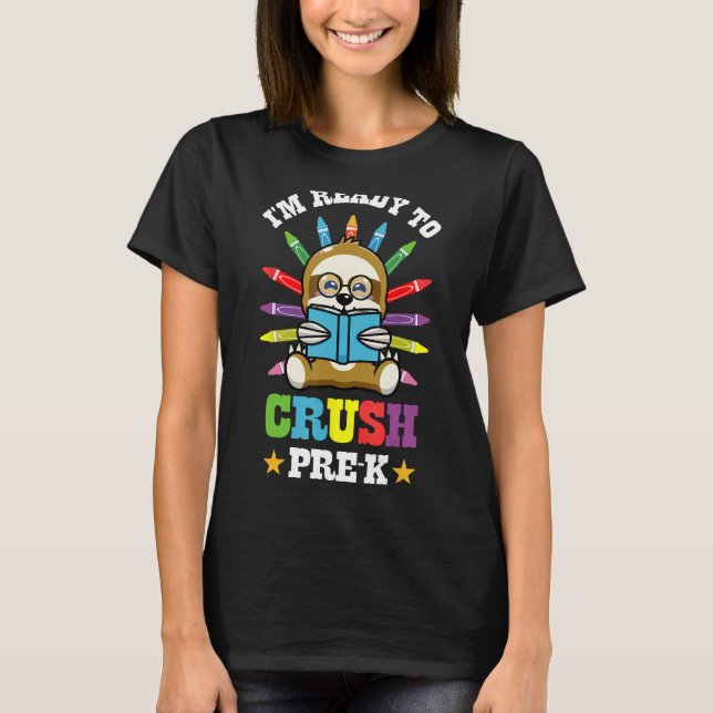 Ich bin bereit, vorkahle wieder zur Schule zu gehe T-Shirt (Vorderseite)