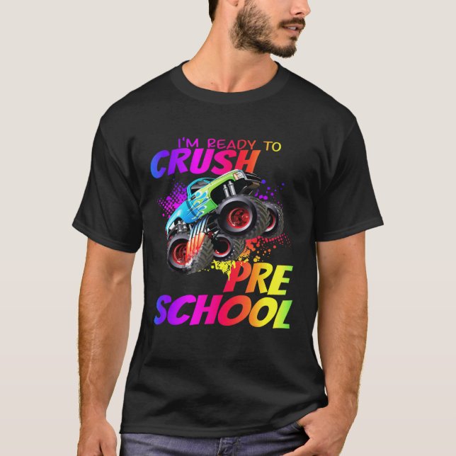Ich bin bereit, vorschulische Lkw-Kinder zu zersch T-Shirt (Vorderseite)