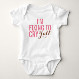 Ich bin bereit, Y's Baby Girl Outfit zu weinen Baby Strampler