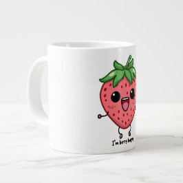 Ich bin Berry Happy niedliche Kawaii Erdbeeren Spr Jumbo-Tasse