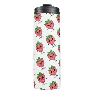 Ich bin Berry Happy niedliche Kawaii Erdbeeren Spr Thermosbecher