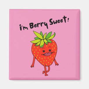 Ich bin Berry Sweet! - Funny Fruit Pun Magnet