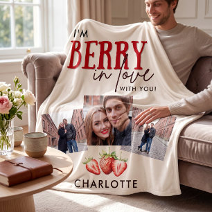 Ich bin Berry Verliebt Paar-Fotos Fleece-Decke Fleecedecke
