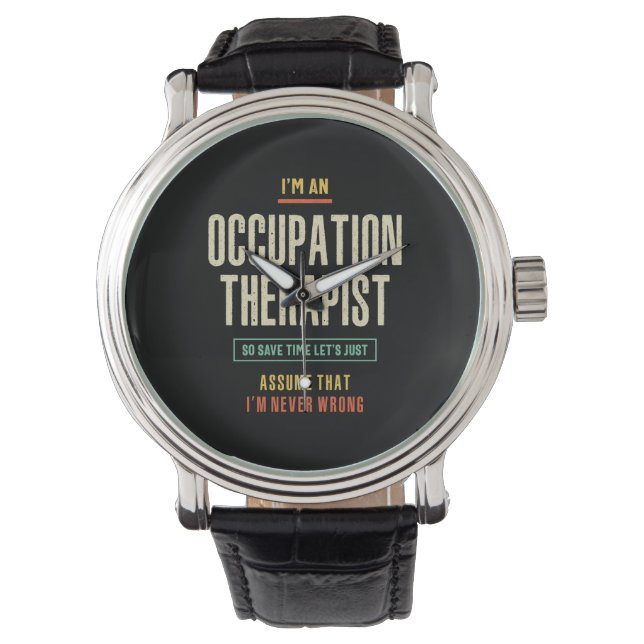 Ich bin Beruf Therapist Armbanduhr (Vorderseite)
