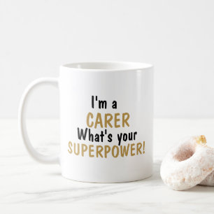Ich bin Betreuer. Was ist dein Superhelden-Mug Kaffeetasse