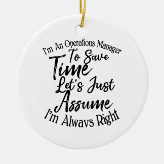 Ich bin Betriebsleiter, um Zeit Retten Keramik Ornament