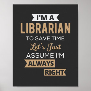 Ich bin Bibliothekarin Poster