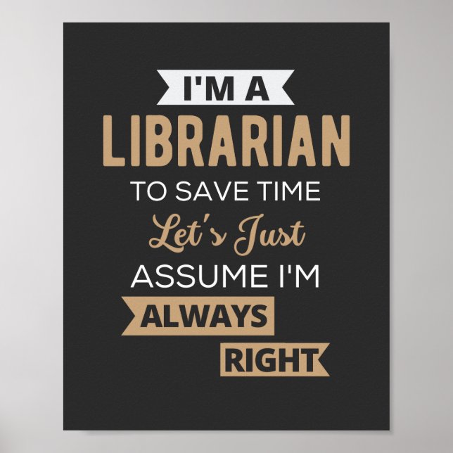 Ich bin Bibliothekarin Poster (Vorne)