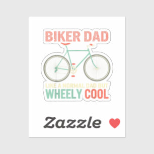 Ich bin Biker Vater Vathers Day Wo Cooler Fahrrad  Aufkleber