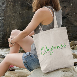 Ich bin Bio   Elegantes Minimal Handgeschriebenes  Tragetasche