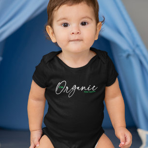 Ich bin Bio   Minimale handgeschriebene Schreibsch Baby Strampler