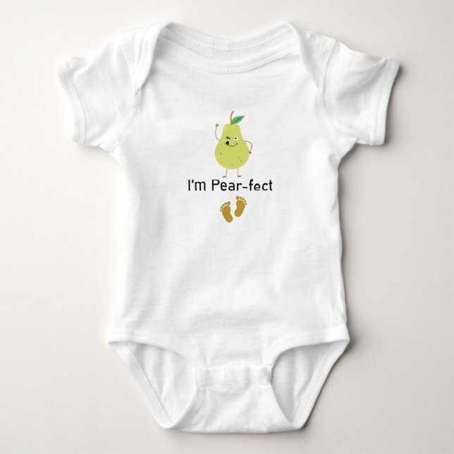 Ich bin Birnenfekt, Baby Fruit Gift Funny Niedlich Strampler (Vorderseite)