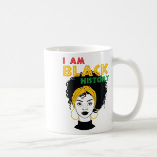 Ich bin Black History Girl Afro Liebe Afroamerikan Kaffeetasse